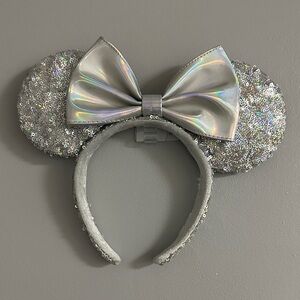 Silver Sequin Minnie Mouse Headband
